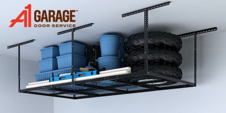 fixed overhead metal garage storage rack