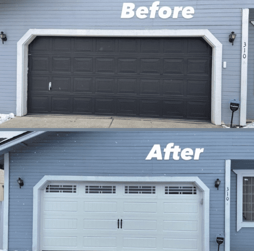 New Garage Door Shelby Township MI - Before and After